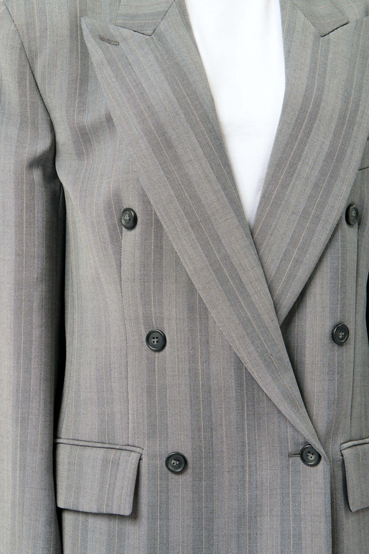 Sportmax Merlot Wool Blend Herringbone Blazer - Image 3 of 4