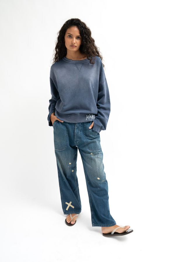 Maison Margiela Painted Denim Jeans - Blue