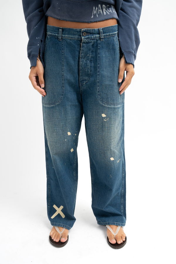 Maison Margiela Painted Denim Jeans - Blue