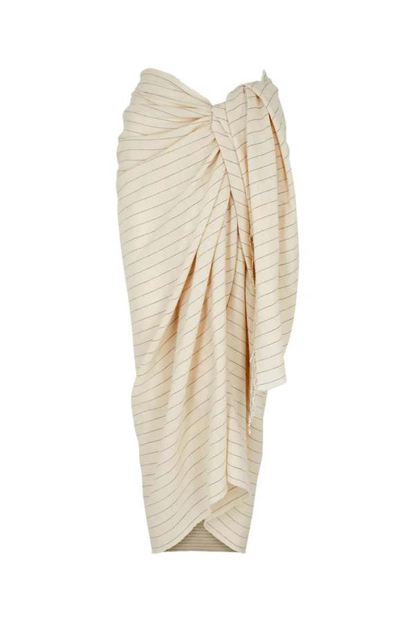 Totme Pinstriped Cotton Sarong Totme Pinstriped Cotton Sarong