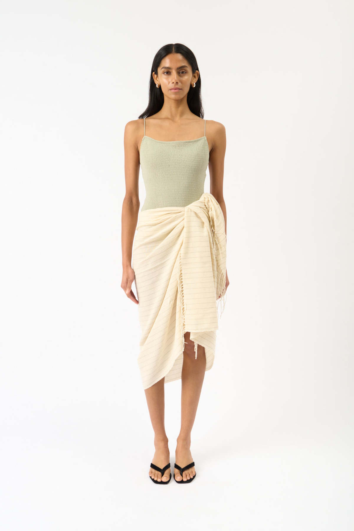 Totême Pinstriped Cotton Sarong - Image 2 of 6