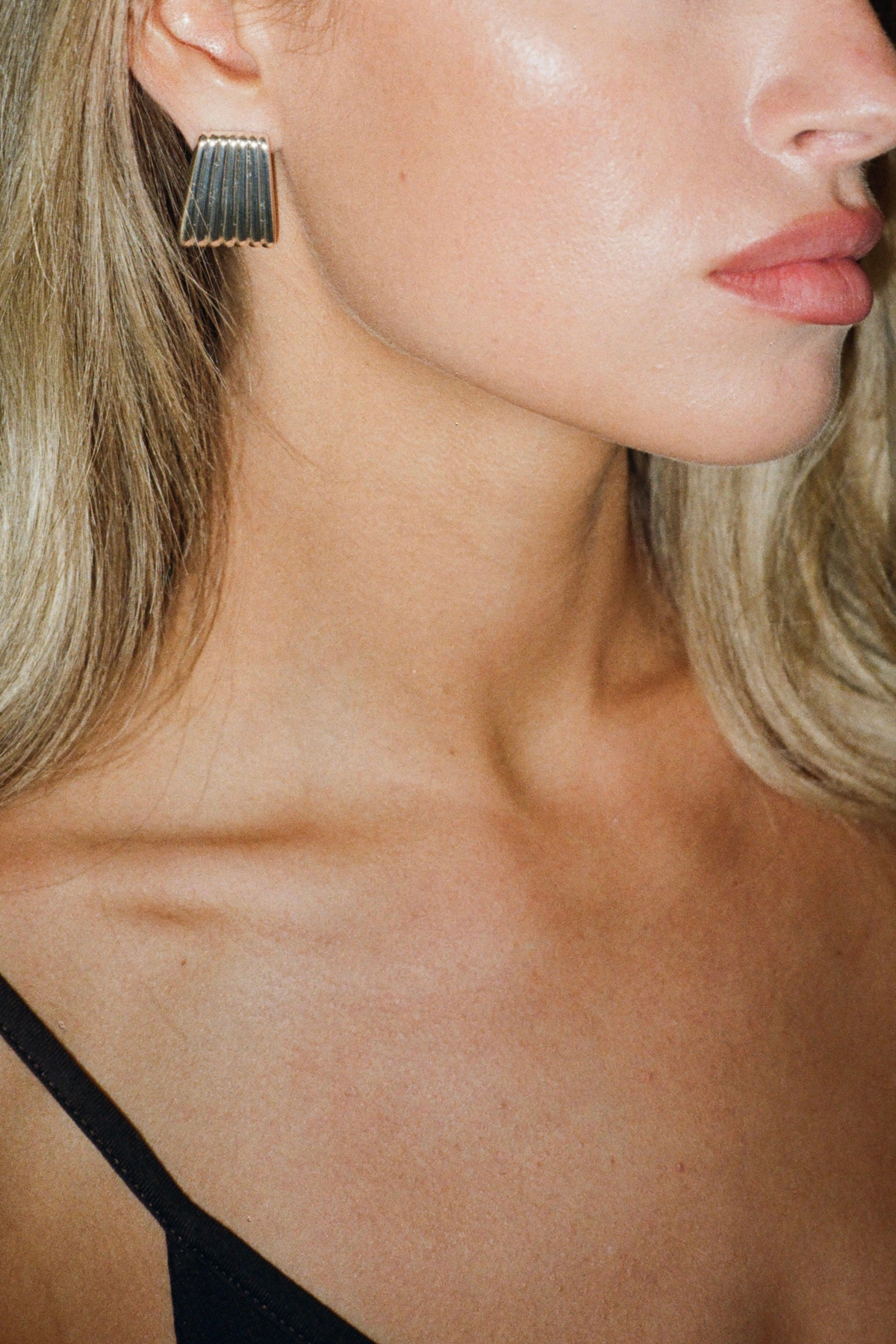 Heaven Mayhem Ribbed Silver Earrings - Image 2 of 2