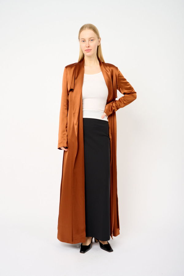 Galvan Satin Trench Coat