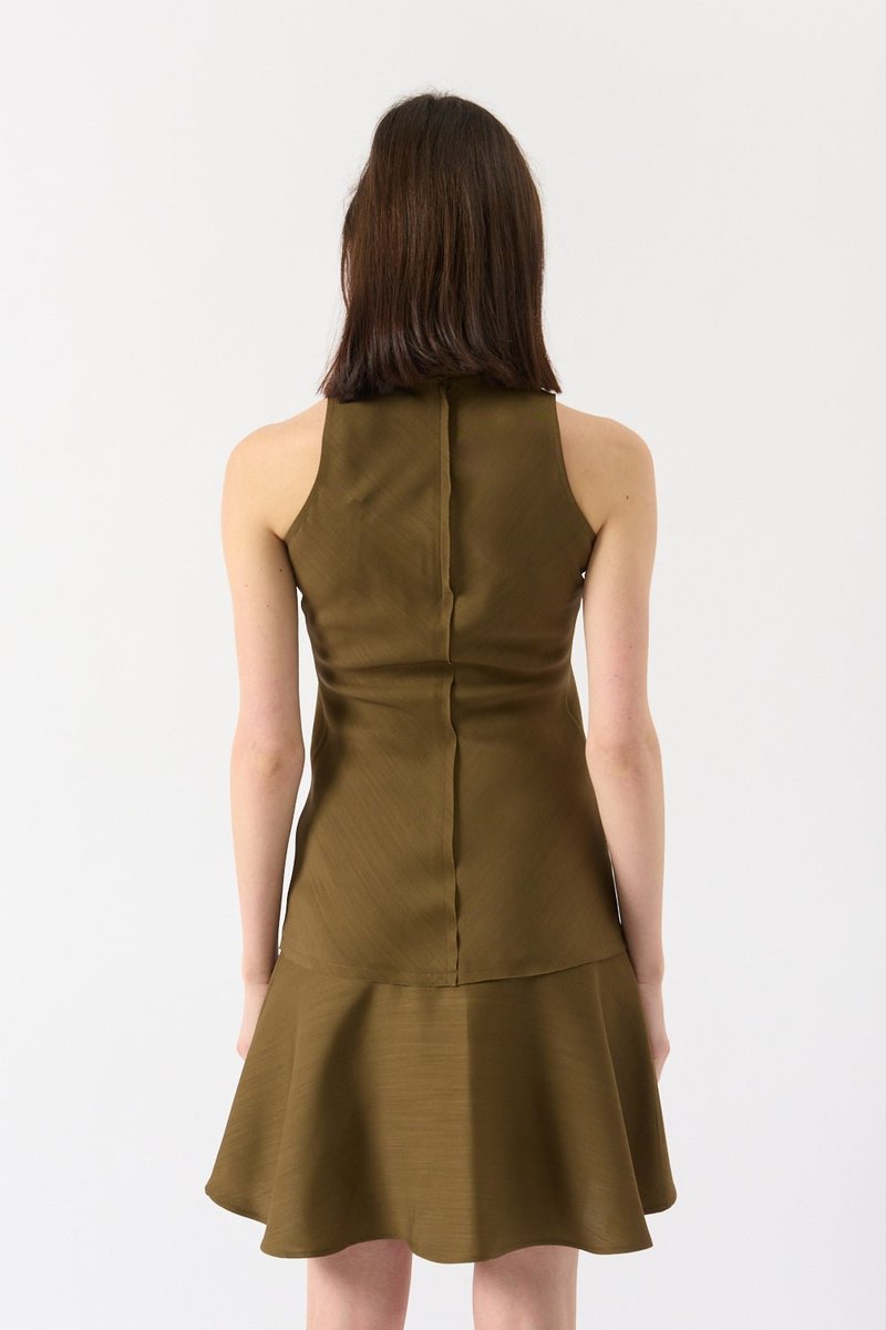 Bite Studios Shield Mini Dress - Moss Green