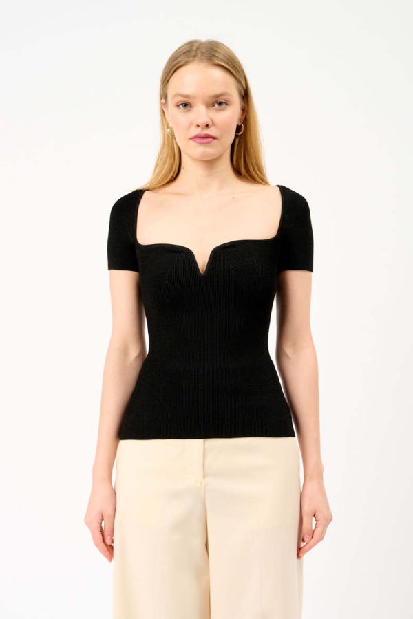 Galvan Short Sleeve Gaia Top - Black