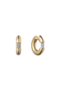 Otiumberg Small Chunky Hoop With Cubic Zirconia Earrings - Gold - Thumbnail 1