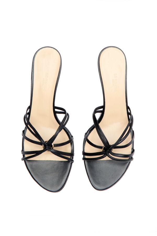 Le Monde Beryl Sofia Strappy Kitten Pumps - Black