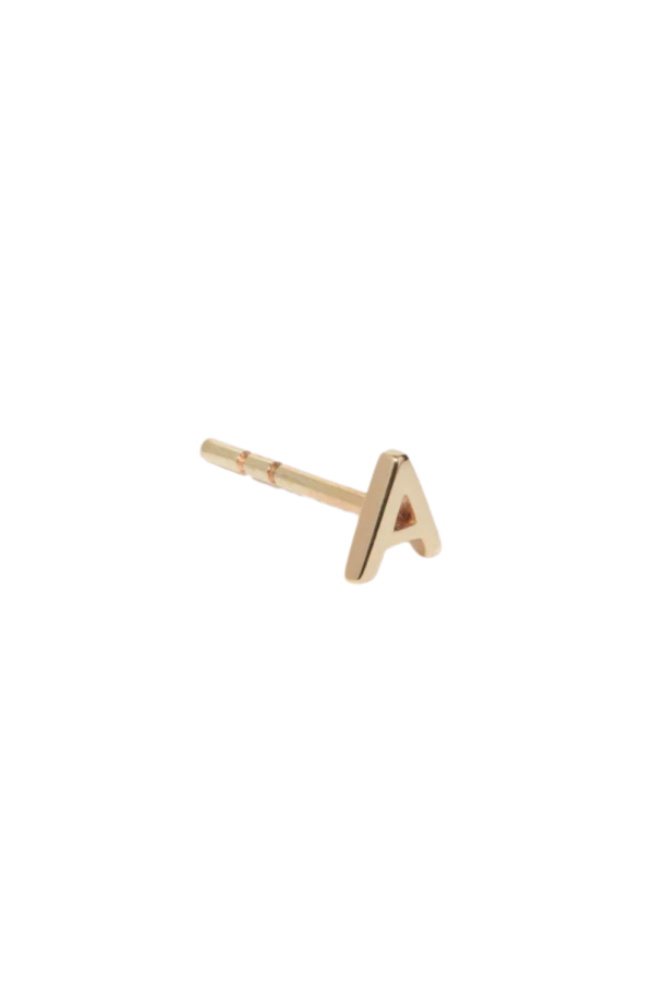 Otiumberg Alphabet Stud Earring - Solid Gold