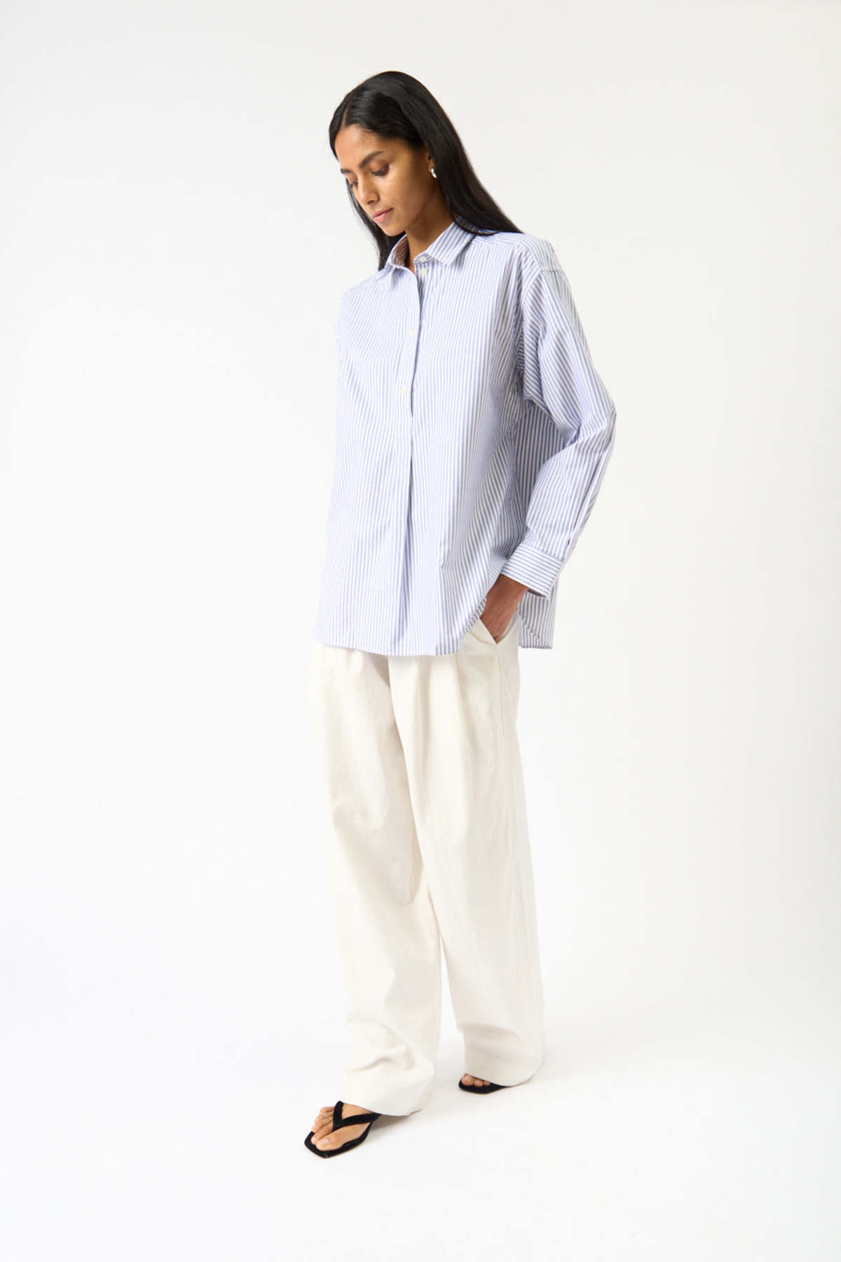 Totême Striped Half-Placket Shirt - Image 2 of 4