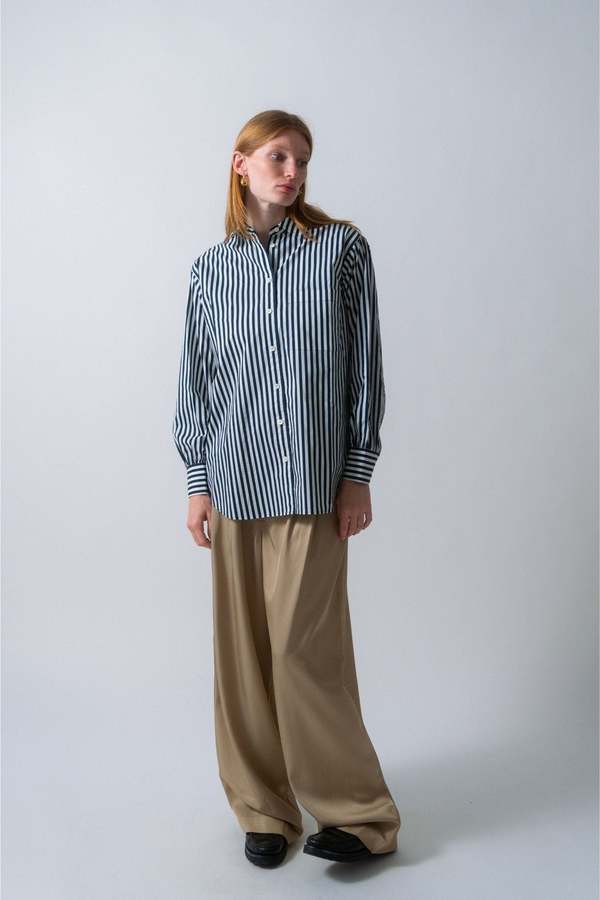 Frame The Borrowed Pocket Shirt - Navy Blue