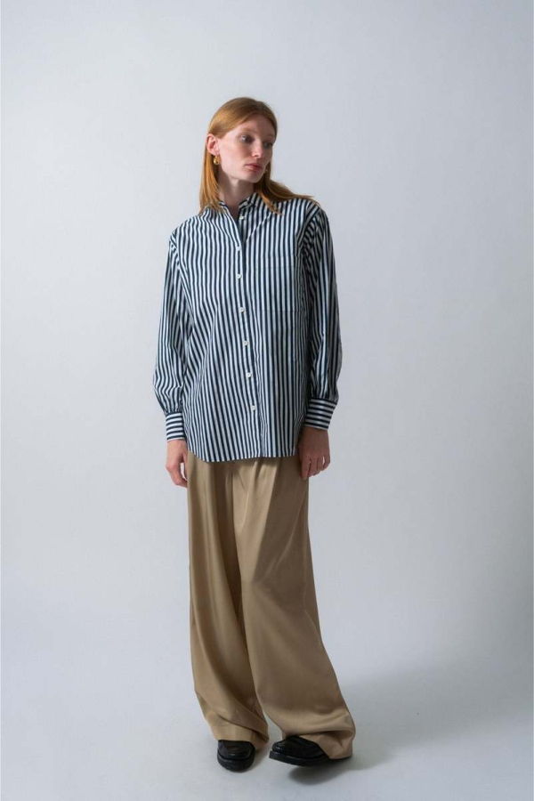 Frame The Borrowed Pocket Shirt - Navy Blue