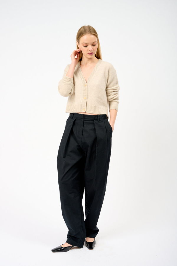 The Elder Statesman Boxy Cardigan - Taupe