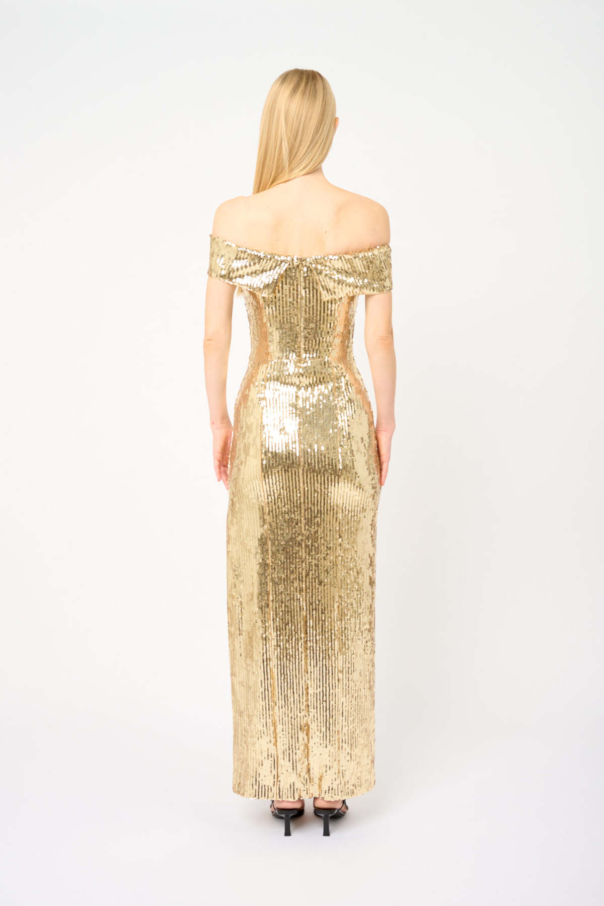 Galvan Glencoe Dress - Gold - Image 3 of 3