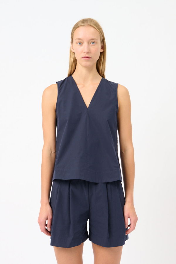 Asceno Phoebe Top - Navy
