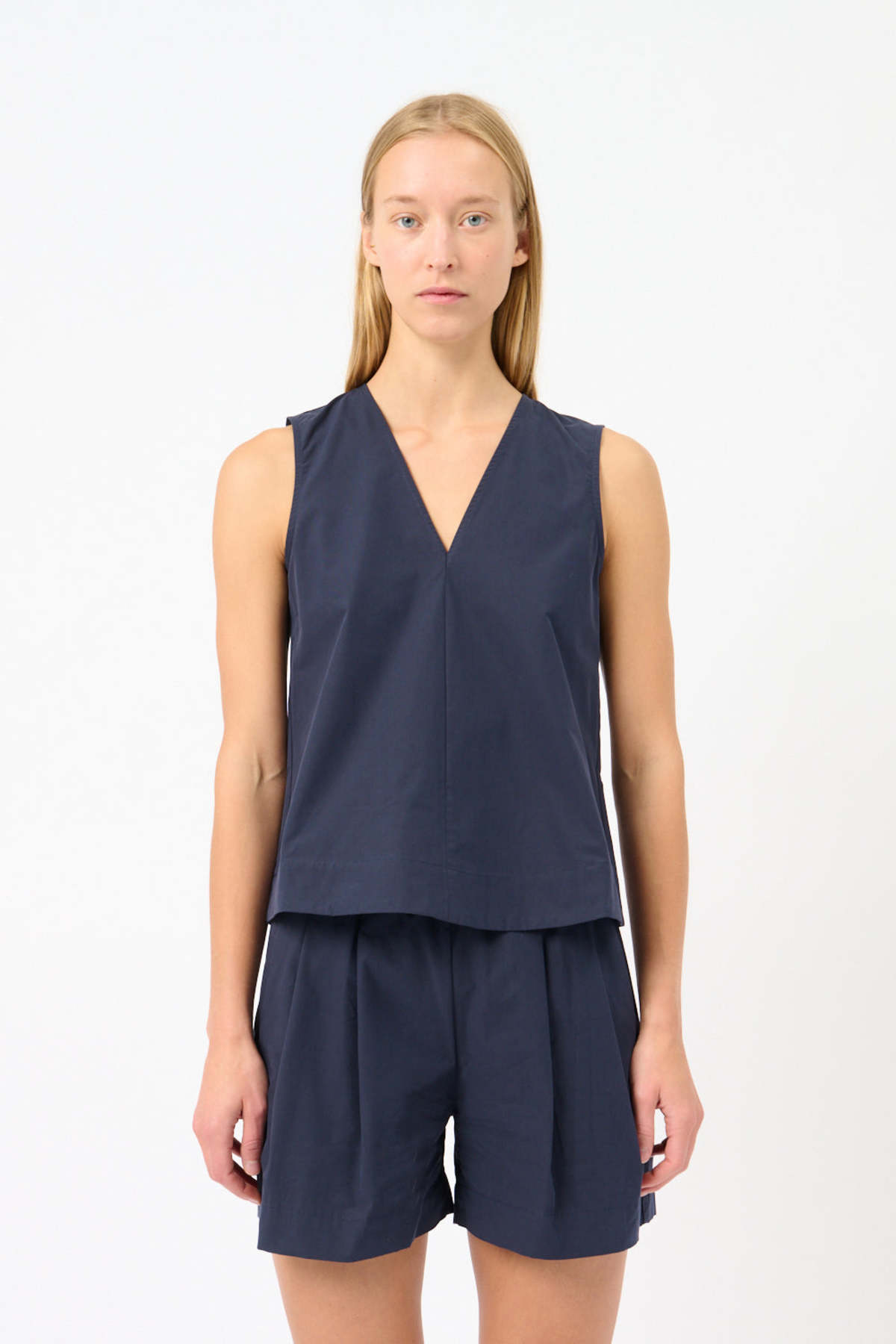 Asceno Phoebe Top - Navy - Image 1 of 4