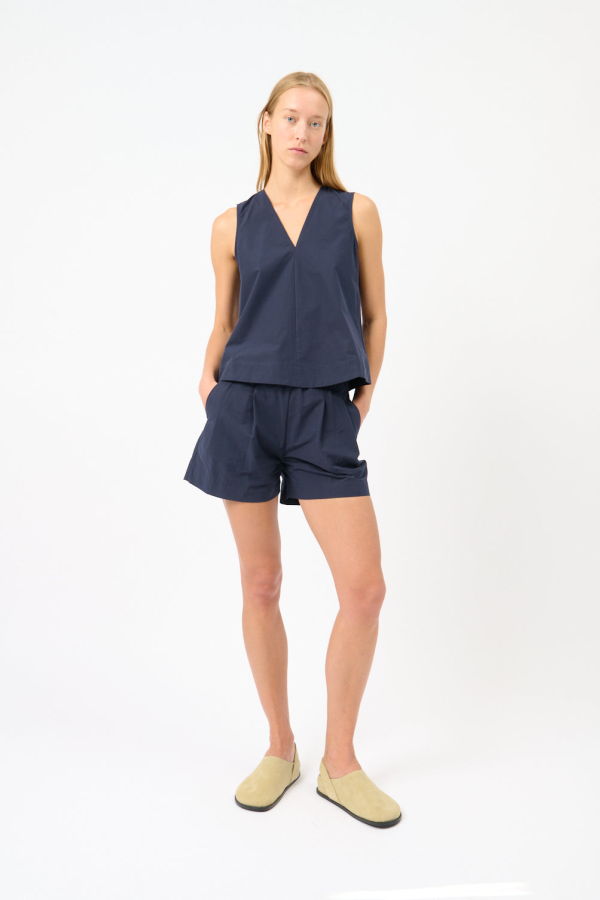 Asceno Phoebe Top - Navy