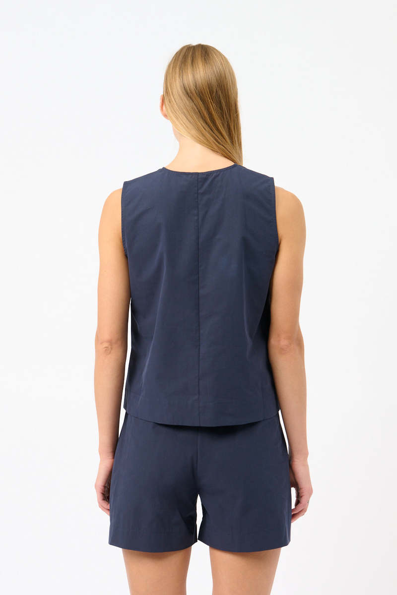 Asceno Phoebe Top - Navy