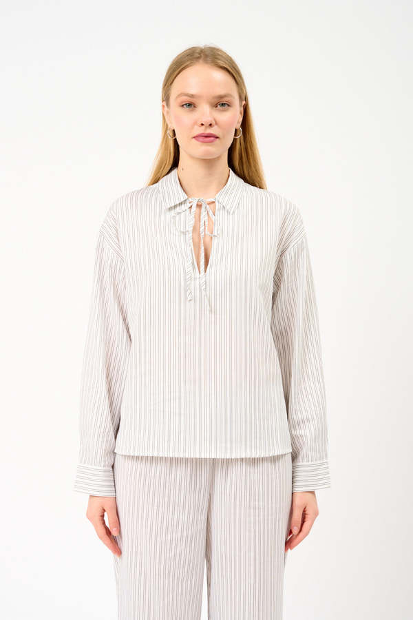 Asceno Santiago Top - Blue Stripe