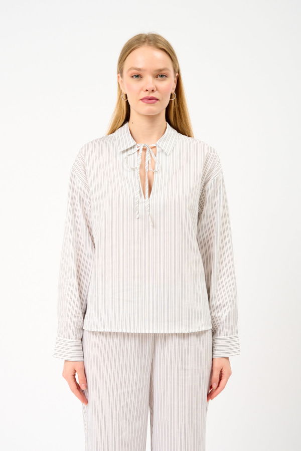 Asceno Santiago Top - Blue Stripe