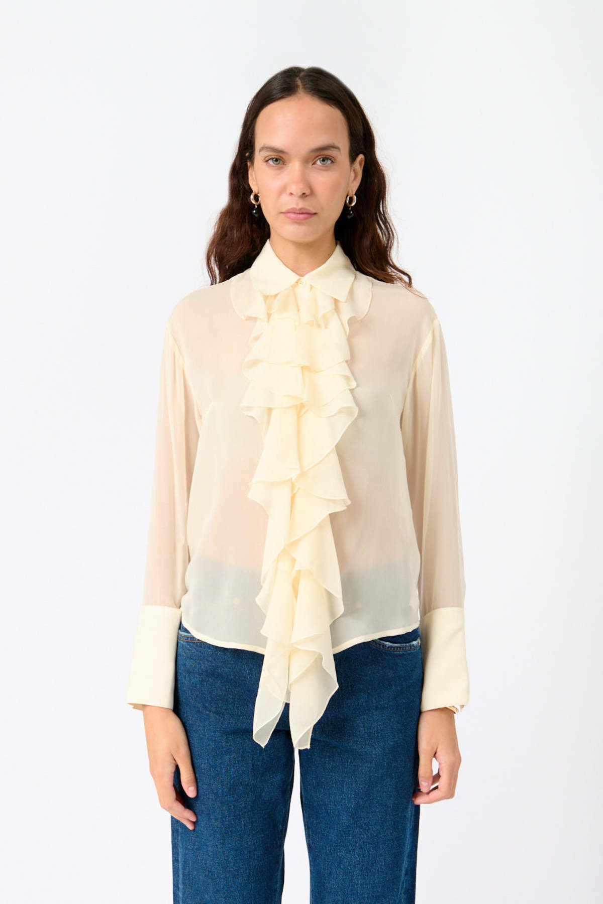 7 for all Mankind The Solidarity Star Ruffle Shirt - Image 1 of 4