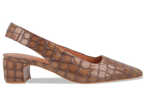 By Far Danielle Brown Croco Patent Leather By Far Danielle Brown Croco Patent Leather