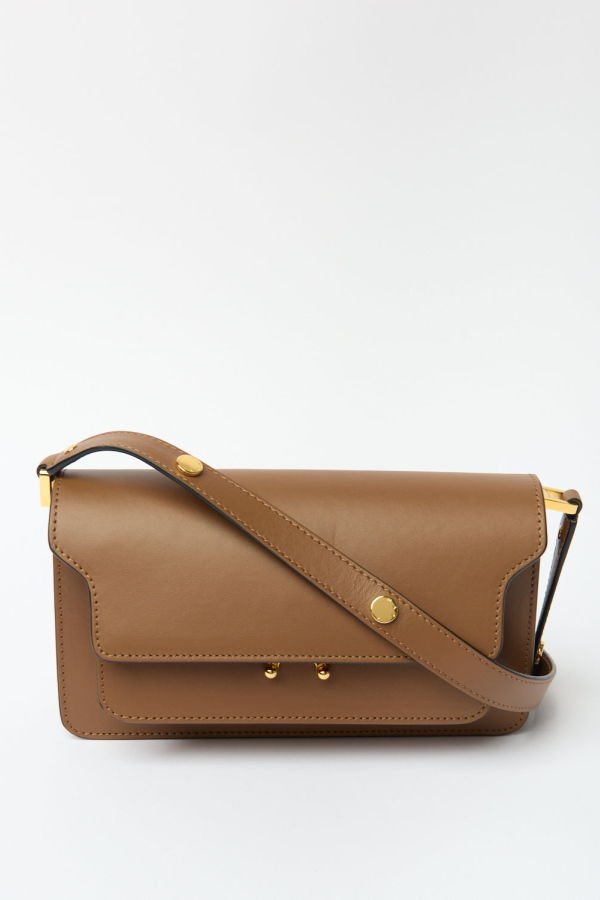 Marni Trunk Leather Shoulder Bag