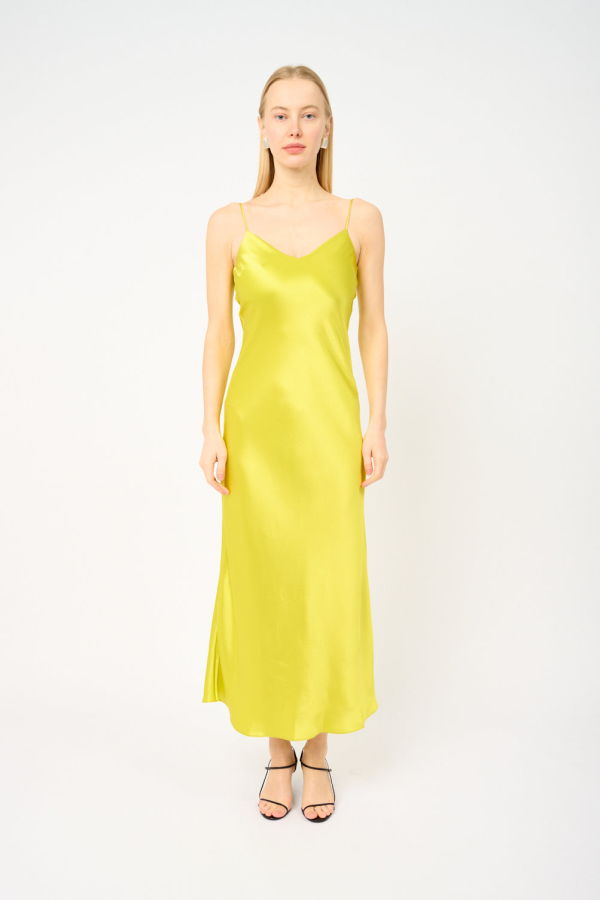 Galvan V-Neck Slip Dress