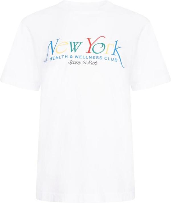 SPORTY & RICH Top - White Ruby Alpine Paris Blue