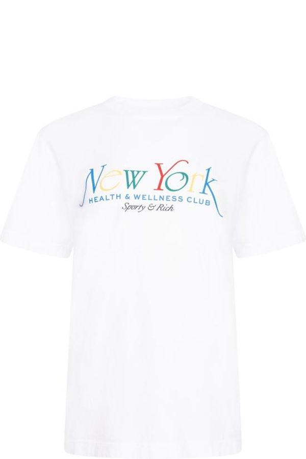 SPORTY & RICH Top - White Ruby Alpine Paris Blue