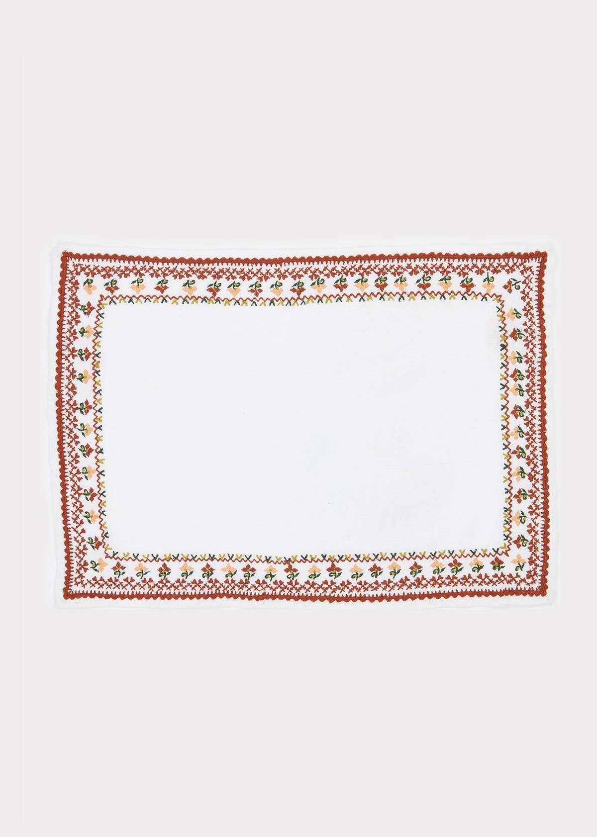 Caramel PLACEMATS - OFF WHITE/RUST - Image 1 of 4