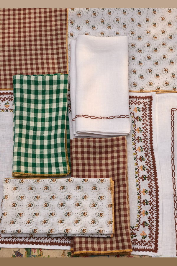 Caramel PLACEMATS - OFF WHITE/RUST
