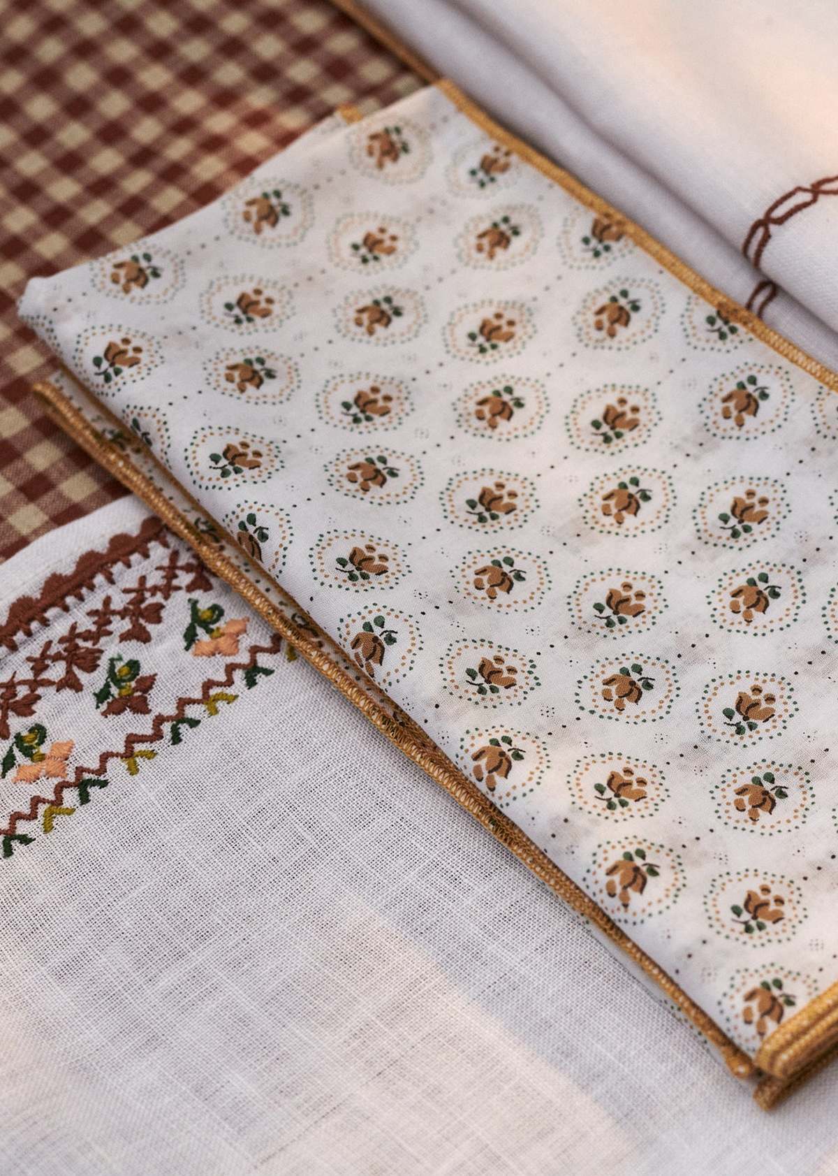 Caramel PLACEMATS - OFF WHITE/RUST - Image 4 of 4