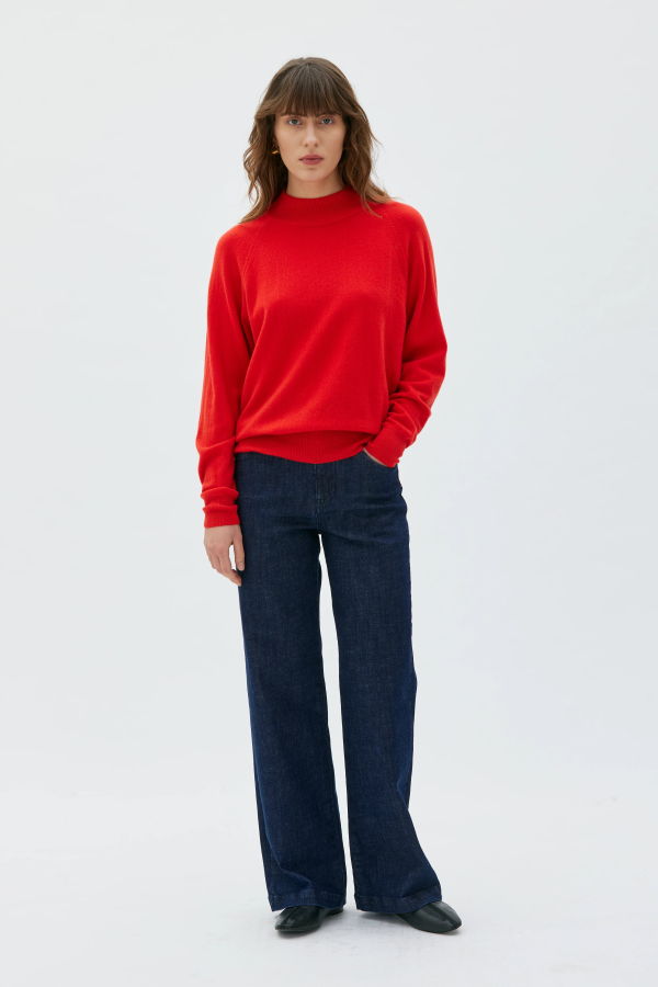 maska.se Adila Raglan Cashmere Sweater - Poppy Red