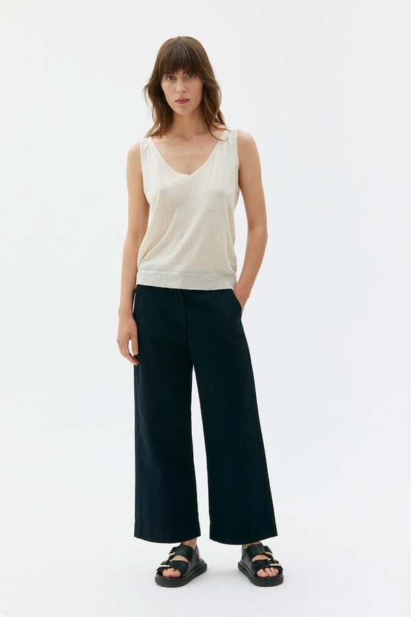 maska.se Cassia Sleeveless Linen Silk Top