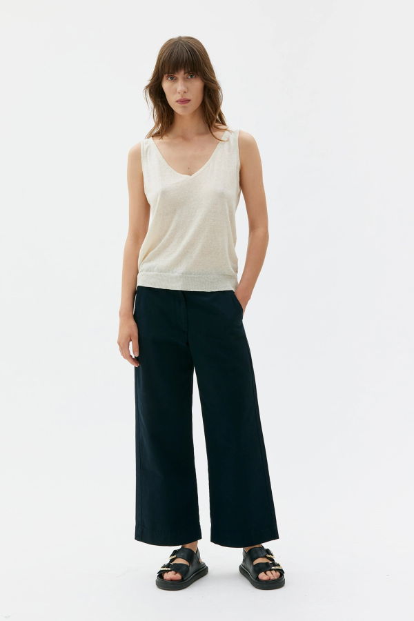 maska.se Cassia Sleeveless Linen Silk Top