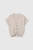 maska.se Cruz Cotton Silk Linen Slub Yarn Vest - White - Thumbnail 1