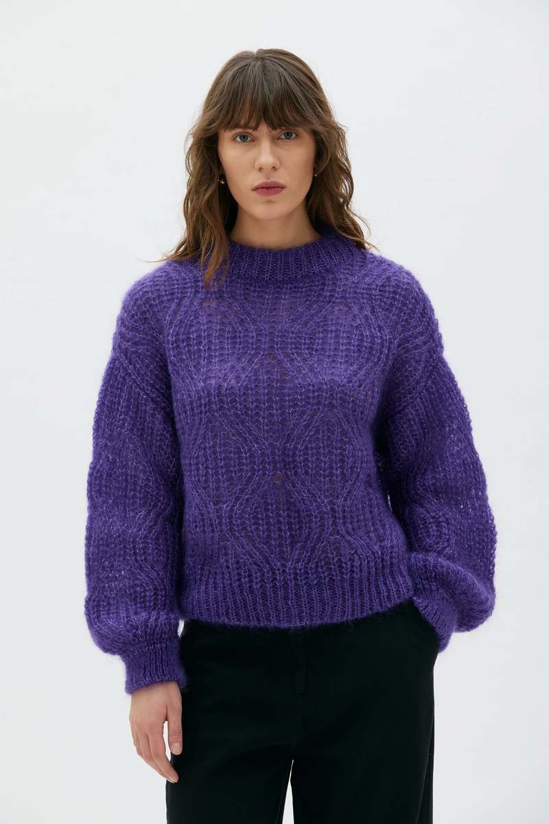maska.se Dove Lace Knit Mohair Silk Sweater