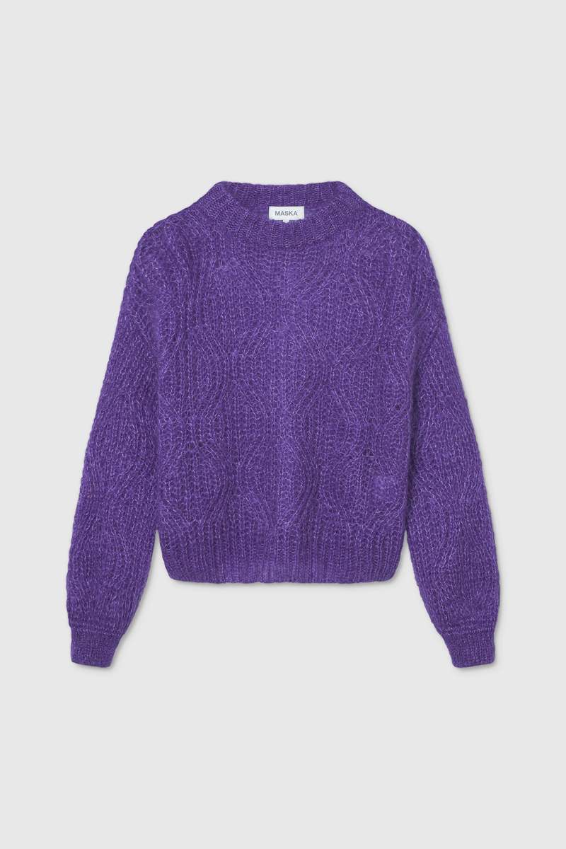 maska.se Dove Lace Knit Mohair Silk Sweater