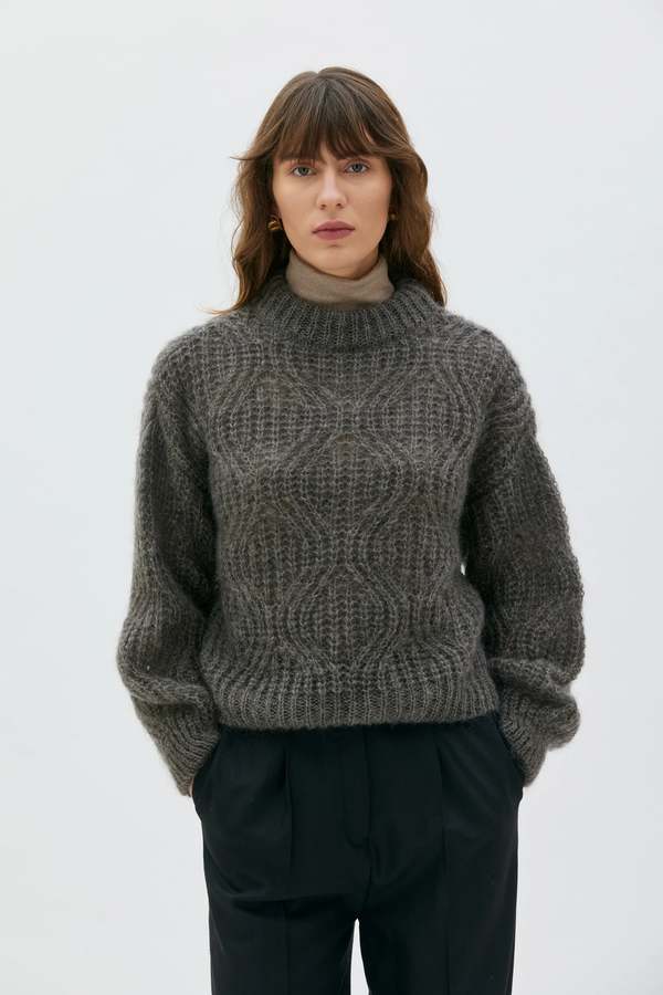 maska.se Dove Lace Knit Mohair Silk Sweater