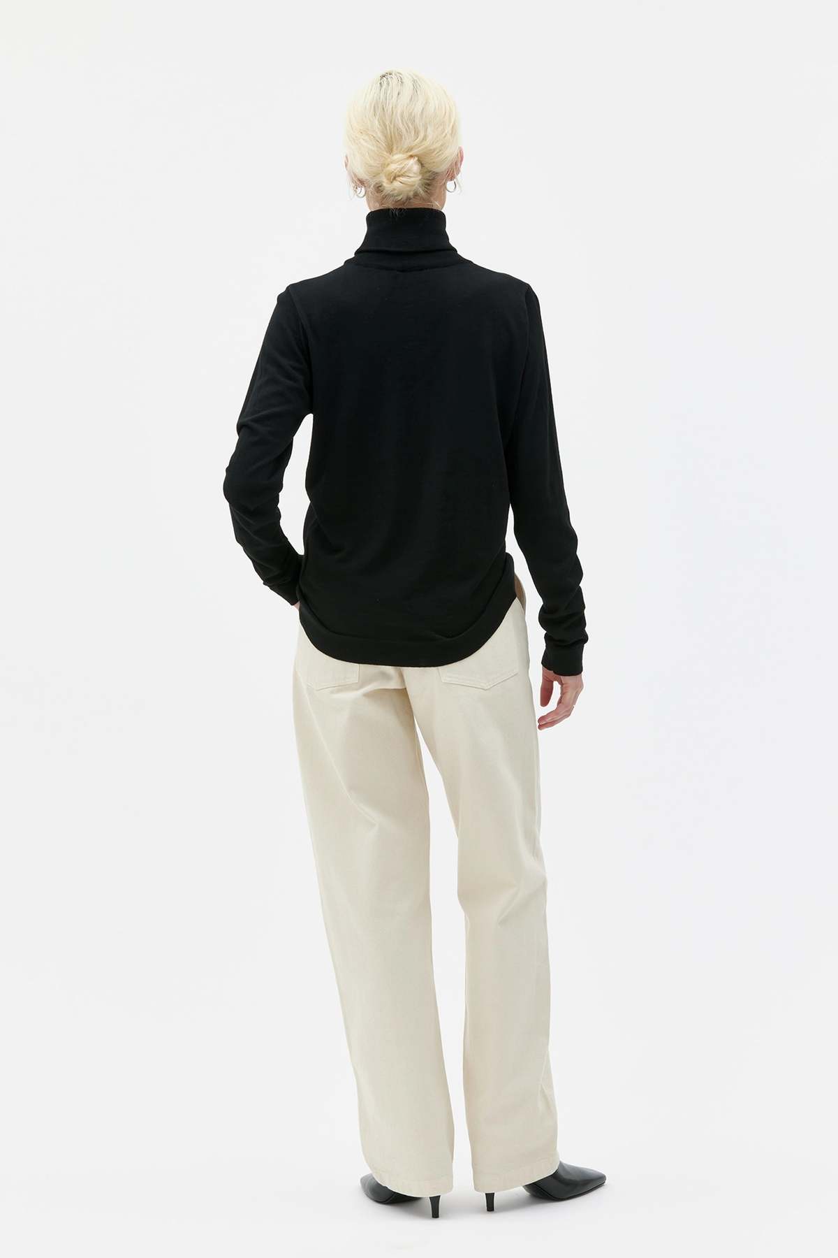 maska.se Eli Fine Knitted Roll Neck Sweater - Black - Image 2 of 3