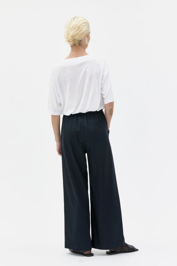 maska.se Gala Elastic Waist Wool Trousers - Ink Blue