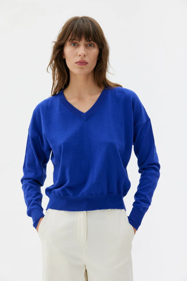 maska.se Hari Light Knitted Sweater - Admiral Blue