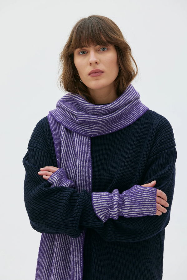 maska.se Harpe Lambswool Cable Wrist Warmers