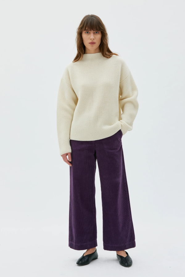 maska.se Lail Cropped Corduroy Trousers - Elderberry