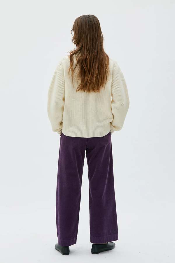 maska.se Lail Cropped Corduroy Trousers - Elderberry