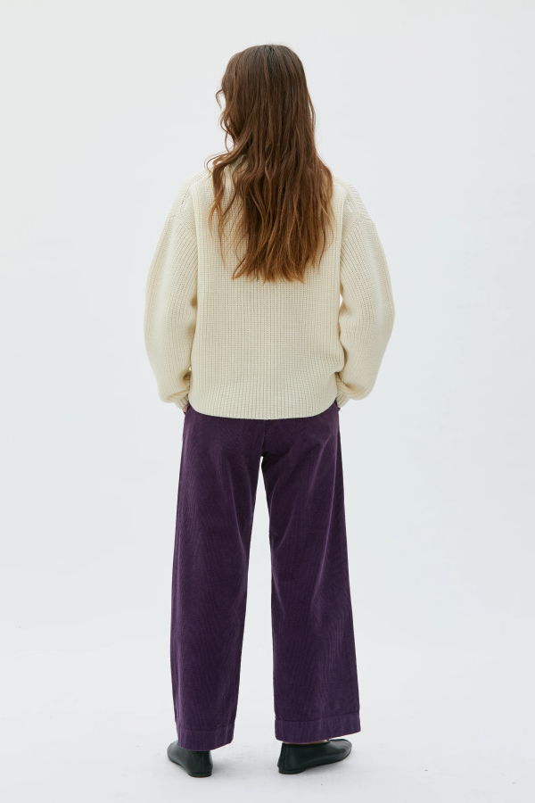 maska.se Lail Cropped Corduroy Trousers - Elderberry