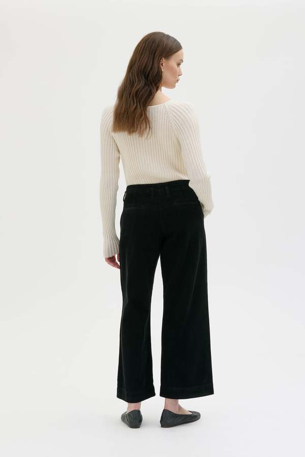 maska.se Lail Cropped Corduroy Trousers - Black
