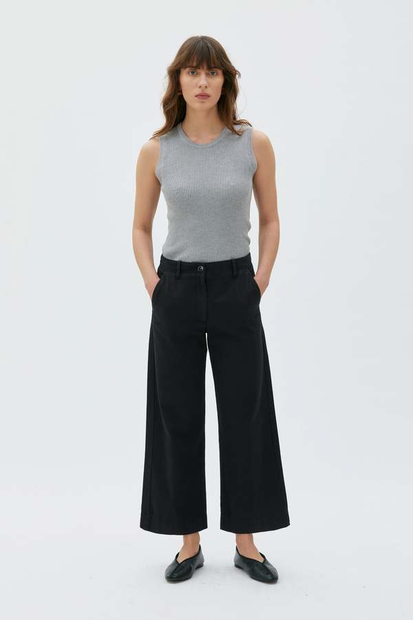 maska.se Laila Recycled Cotton Trousers - Black