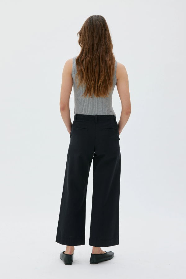 maska.se Laila Recycled Cotton Trousers - Black