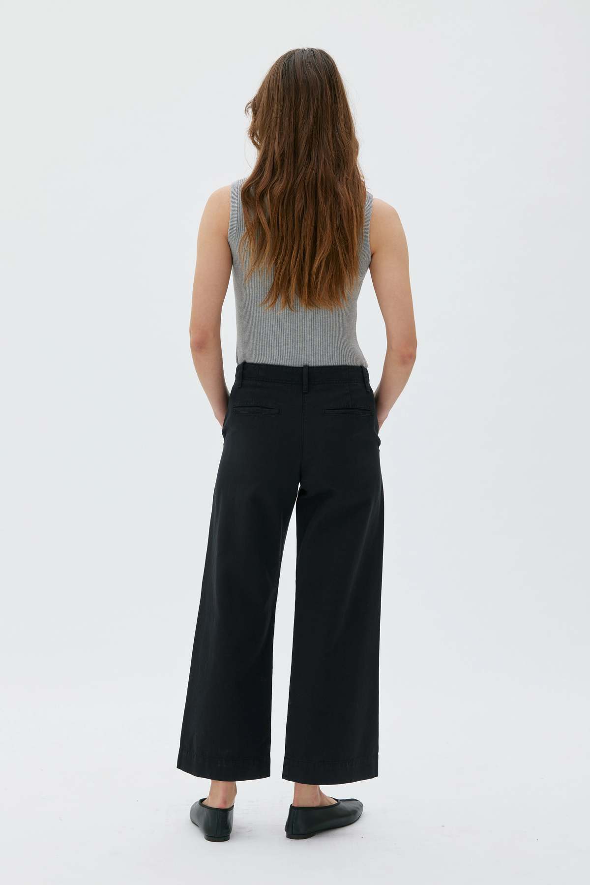 maska.se Laila Recycled Cotton Trousers - Black - Image 2 of 3